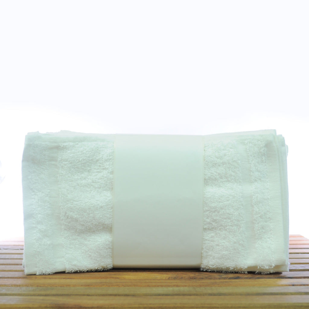 Bc Bare Cotton Eco Cotton Washcloths - Cam Border - White - Set Of 60