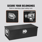 VEVOR Truck Bed Tool Box Black Aluminum 30"x13"x9.6" JL-TB19-1