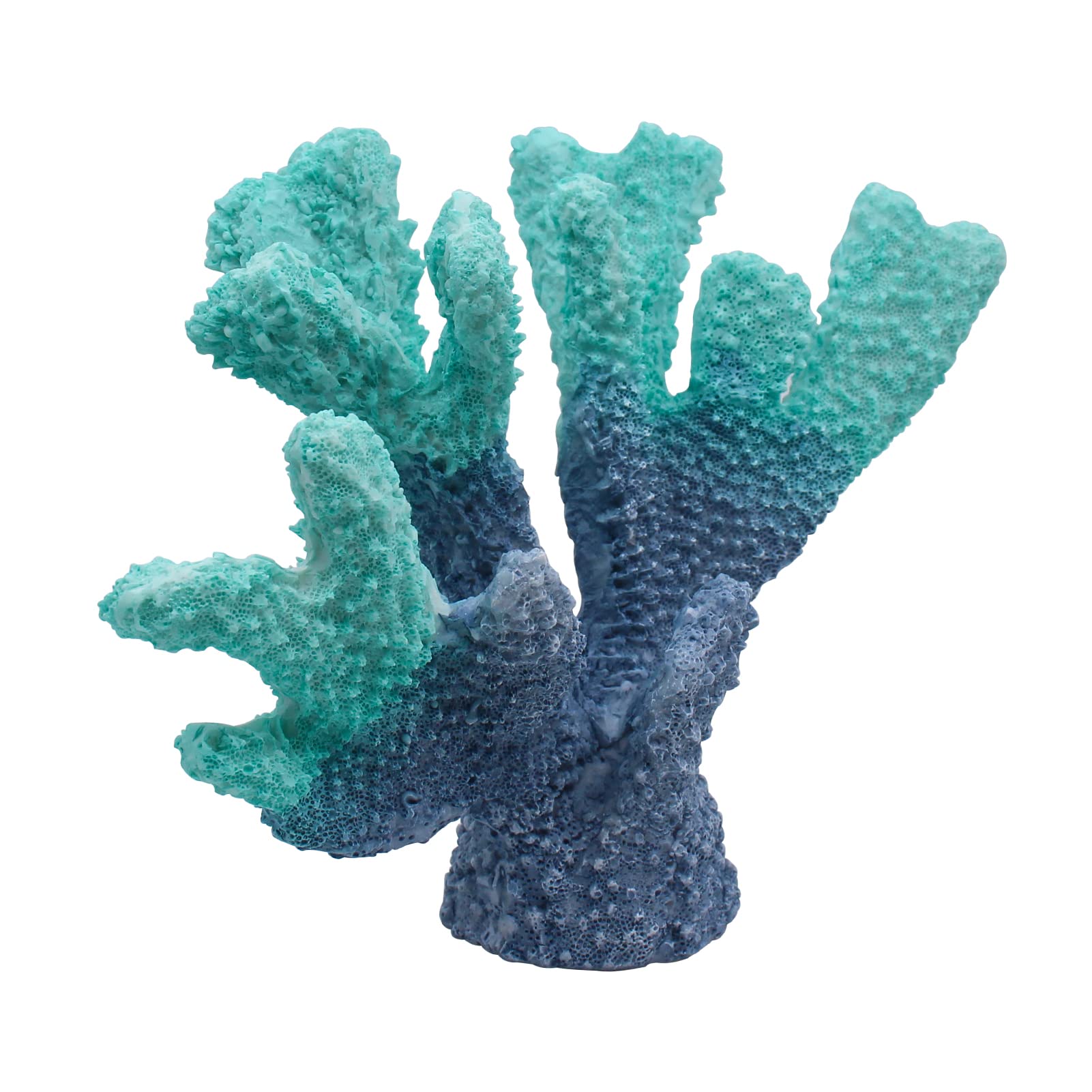 Afadorable Resin Coastal Coral Home Decor, Faux Blue Coral Reef Nautical Beach Decorations, Beach Theme Living Room Bedroom Cabi