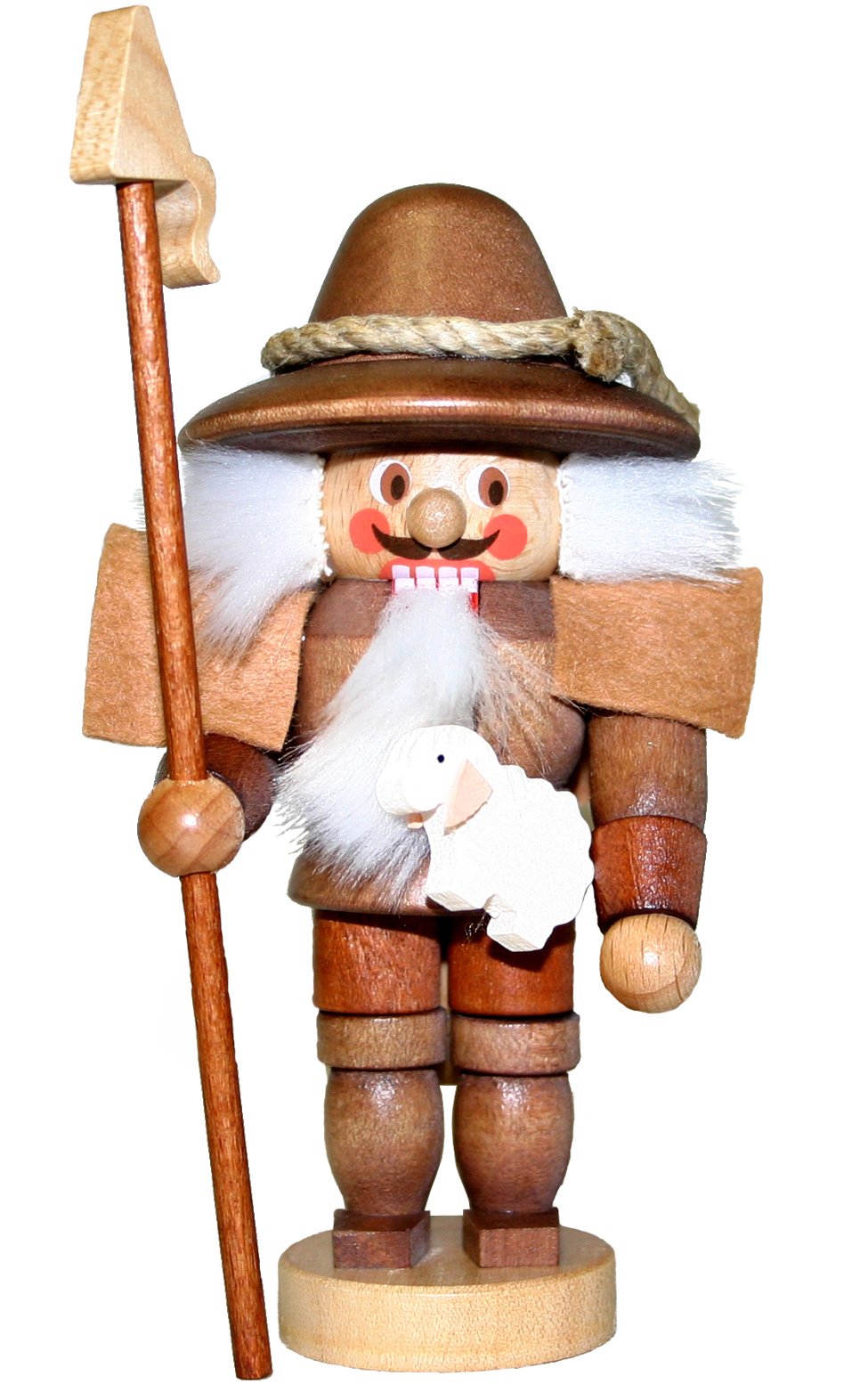 Christian Ulbricht 13-0504 Mini Nutcracker-Shepherd-4.5" H X 2.25" W X 2" D, Brown