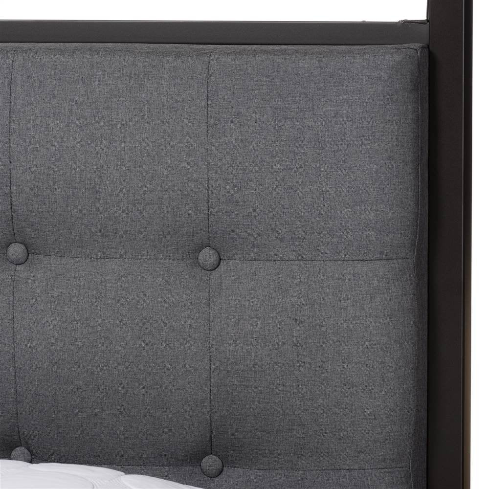 Baxton Studio Eleanor Queen Poster Canopy Bed In Black