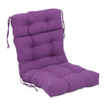 Blazing Needles 20 42-inch Twill Seat/Back Tufted Chair Cushion, 20 x 42, Grape