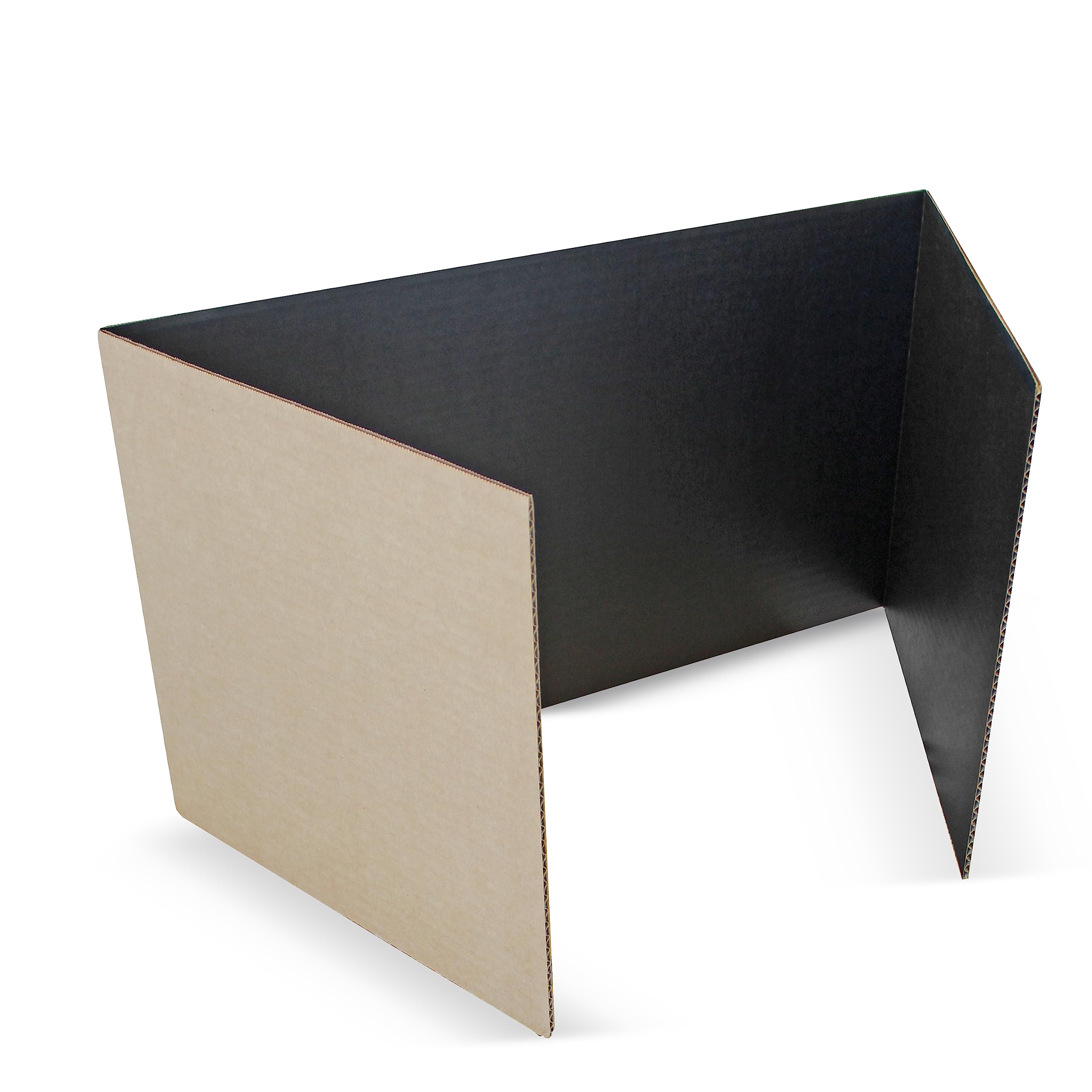 18 X 48 Study Carrel Black Corrugated Pack Of 12