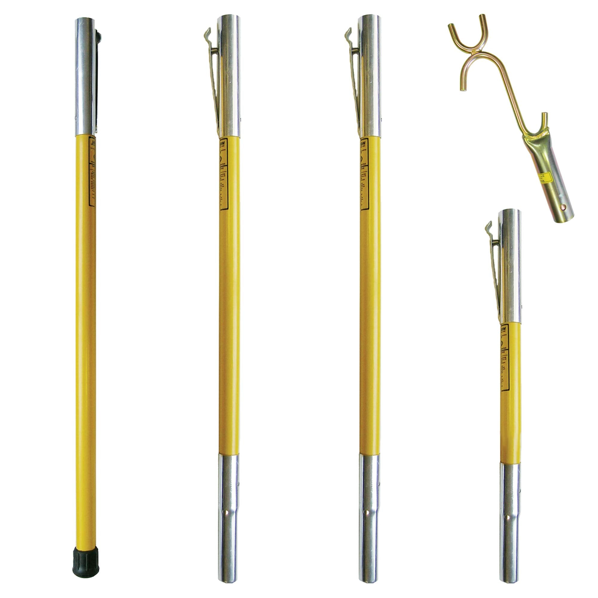 Jameson Fg-6-3W Fg Series Fiberglass Pole Set With Wire Raiser