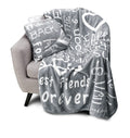 I Love You Throw Blanket, Blanket With Love For Best Friends, Couples, And Family, Perfect Heartfelt Gift For Loved Ones (Grey)