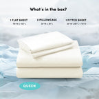 Comfort Spaces Queen Cooling Sheets, Moisture Wicking Coolmax Sheets, Soft, Colorfast Sheet Set, Cooling Bed Sheets For Hot Sleepers, Elastic Deep Pocket Fits Up To 16' Mattress, Queen Cream 4 Piece