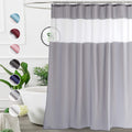Ufriday Shower Curtain Grey And White, Modern Fabric Shower Curtain 48 X 72-Inch