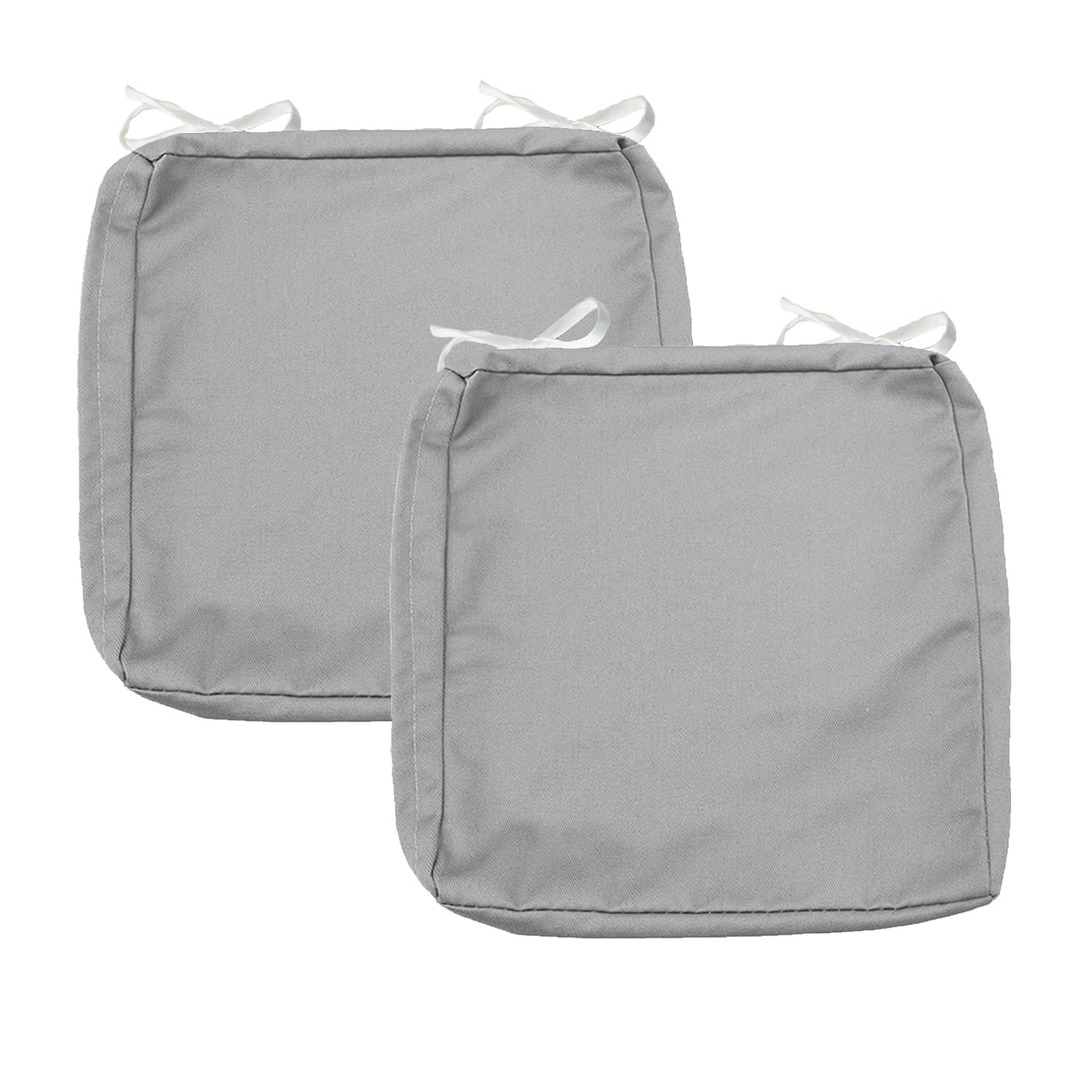 Sqodok Patio Cushion Covers 18X18 Waterproof Outdoor Cushion Covers Replacement 2Pack Patio Cushion Seat Slicovers With Ties For