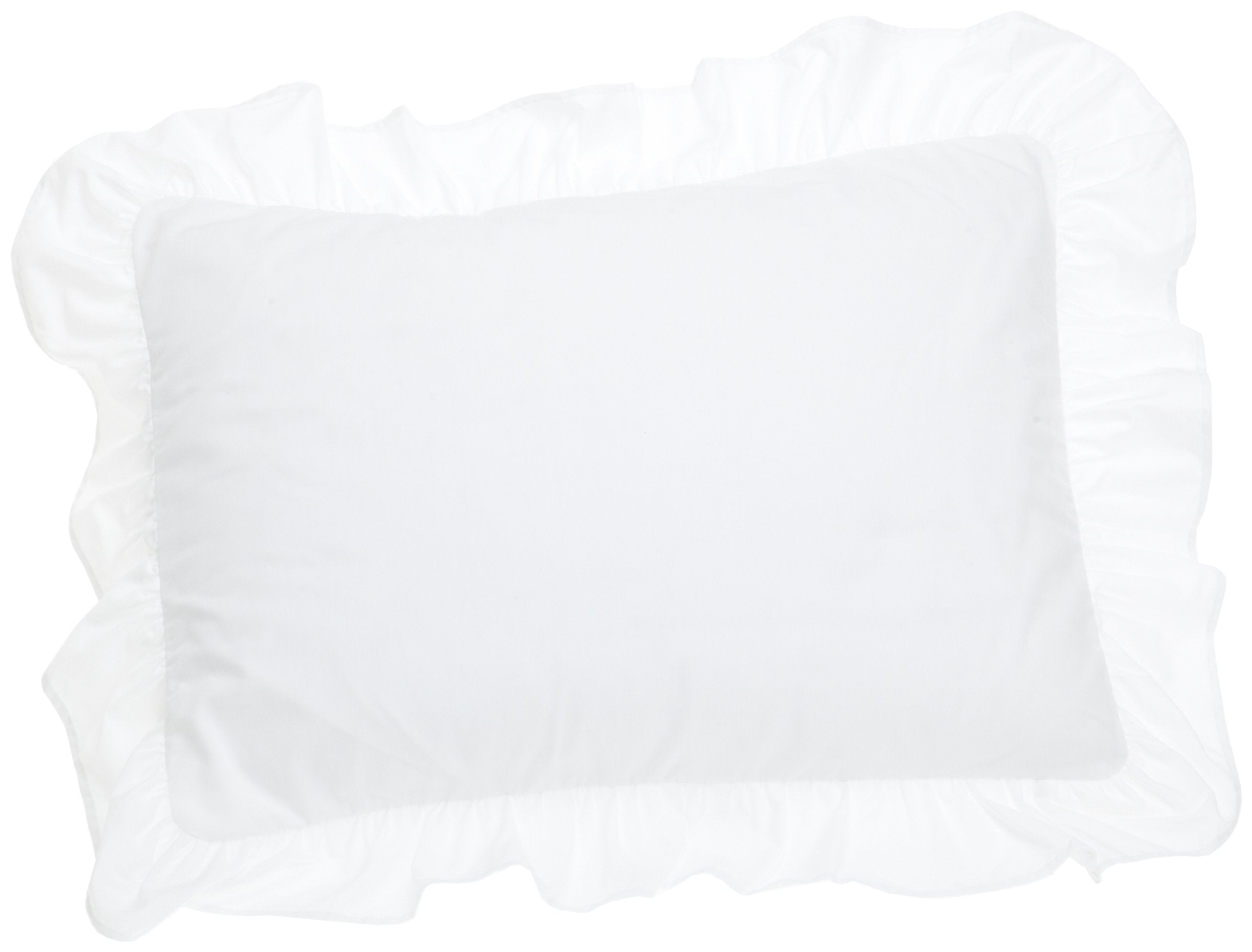 Fresh Ideas Ruffled Pillow Sham 2 Pack, Standard, White (Fre30102Whit07)