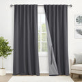 Xwzo 100% Blackout Curtains 95 Inches Long With Tiebacks- Rod Pocket/Back Tab Privacy Protection Noise Blocking Window Drapes Wi