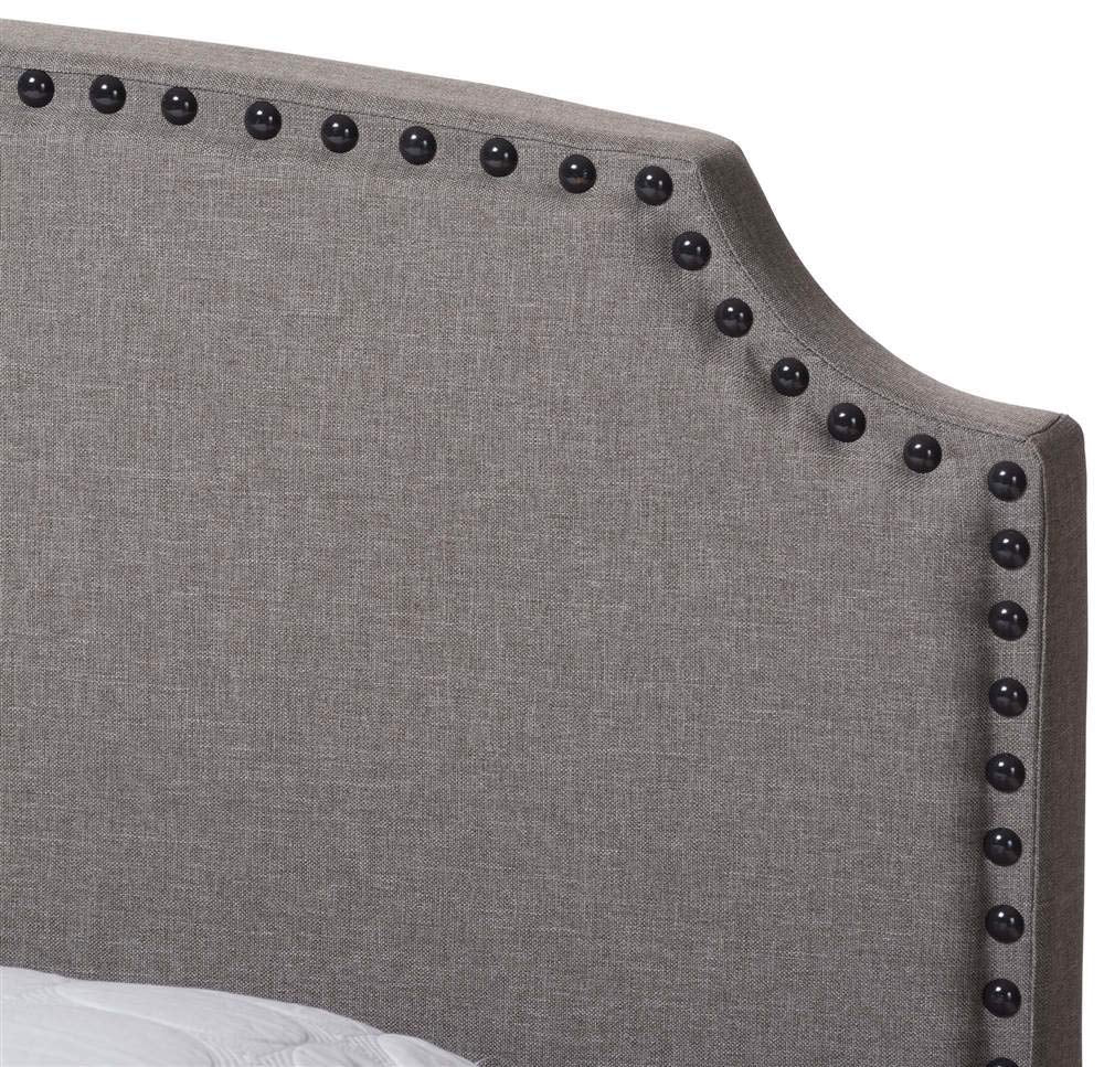 Baxton Studio Odette Modern and Contemporary Light Grey Fabric Upholstered Full Size Bed