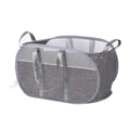 ZOOMELLA with Carry Handles Breathable Laundry Hamper for Laundry Room Bathroom Socks Gray|Hampers|Home & Garden