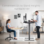Vivo Electric 48 X 30 Inch Standing Desk Workstation, Memory Controller Height Adjustment, 1B Series, One-Piece Light Wood Top, Black Frame, Desk-Kit-1B5C