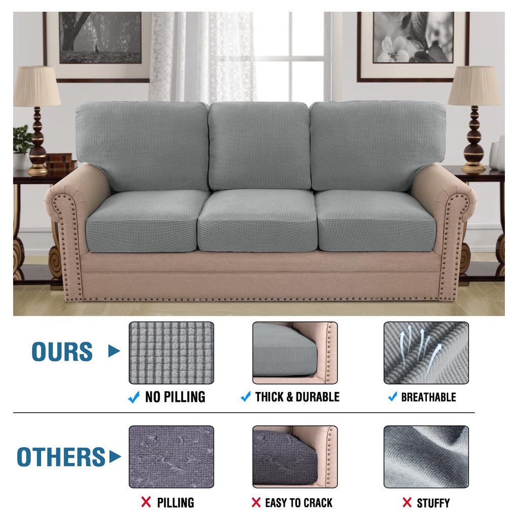 H.Versailtex 2024 New Trend Multi-Pieces Sofa Slipcovers For 3 Seat Cushion Couch High Stretch Couch Cushion Covers Jacquard Tex