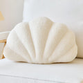 Lfsaaj Beige Seashell Throw Pillows, Shell Shaped Throw Pillows, 13 Inch Soft Home Decorative Pillow Plush Cushion for Bed Couch