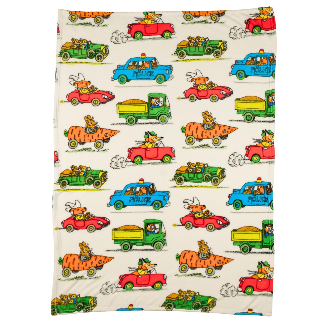 Franco Richard Scarry Kids Bedding Super Soft Cozy Throw, 46 In X 60 In, (Officially Licensed Product)