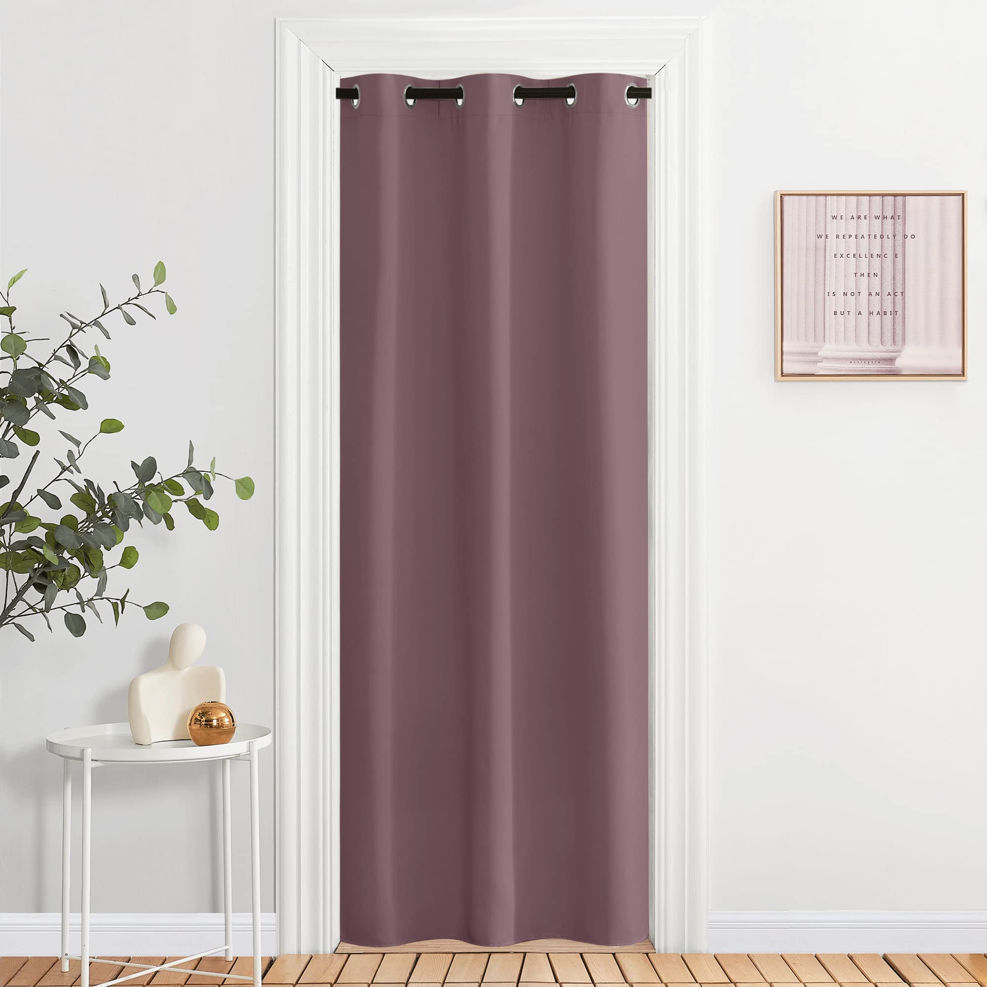 Nicetown Dry Rose Blackout Room Darkening Drapery, Single Panel, 42 X 84-Inch, Window Treatment Thermal Insulated Solid Grommet Curtain/Drape For Hall Home Decor