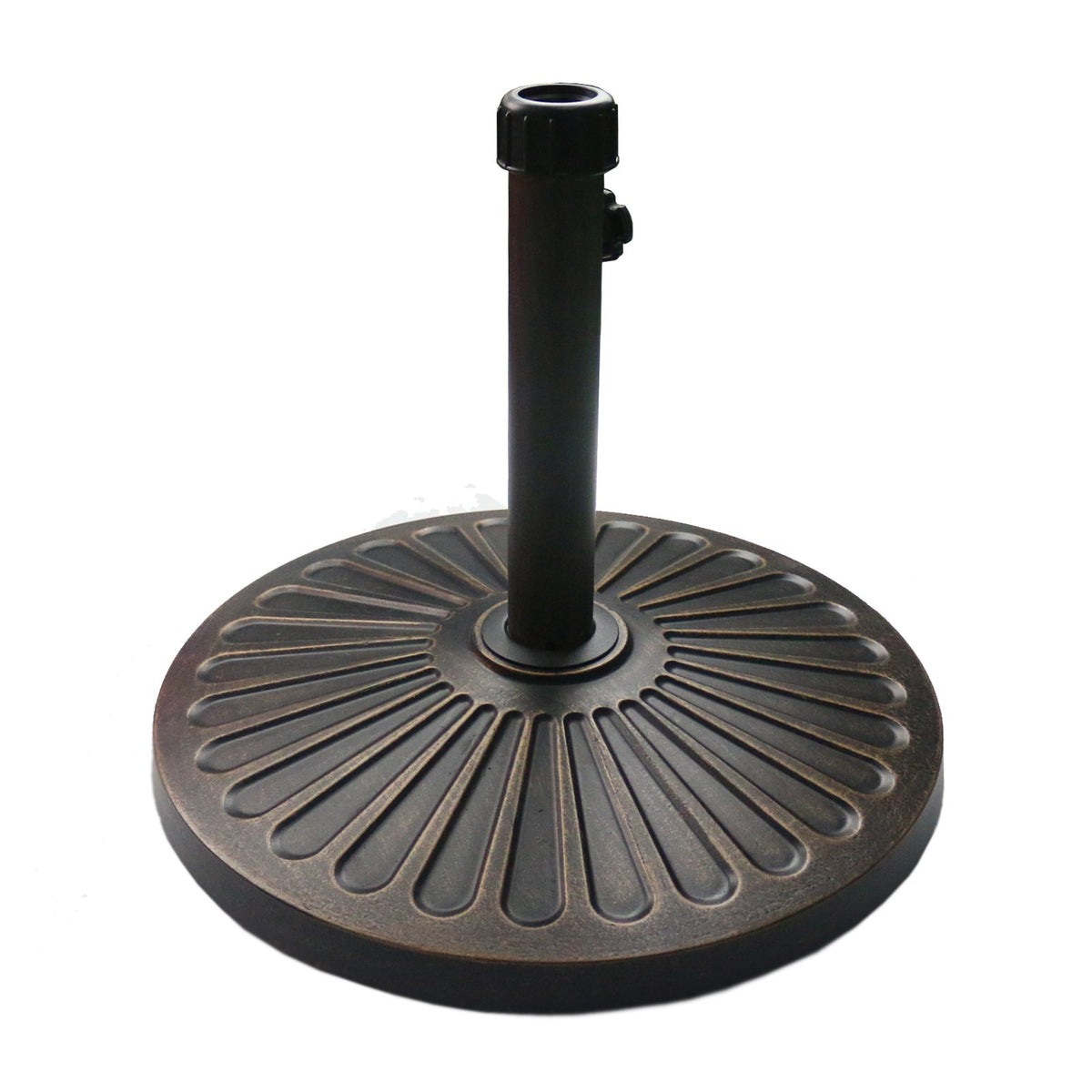 Sunnyglade 18' 26.5-Lbs Outdoor Living Heavy Duty Round Antiqued Patio Umbrella Base (26.5Lb)