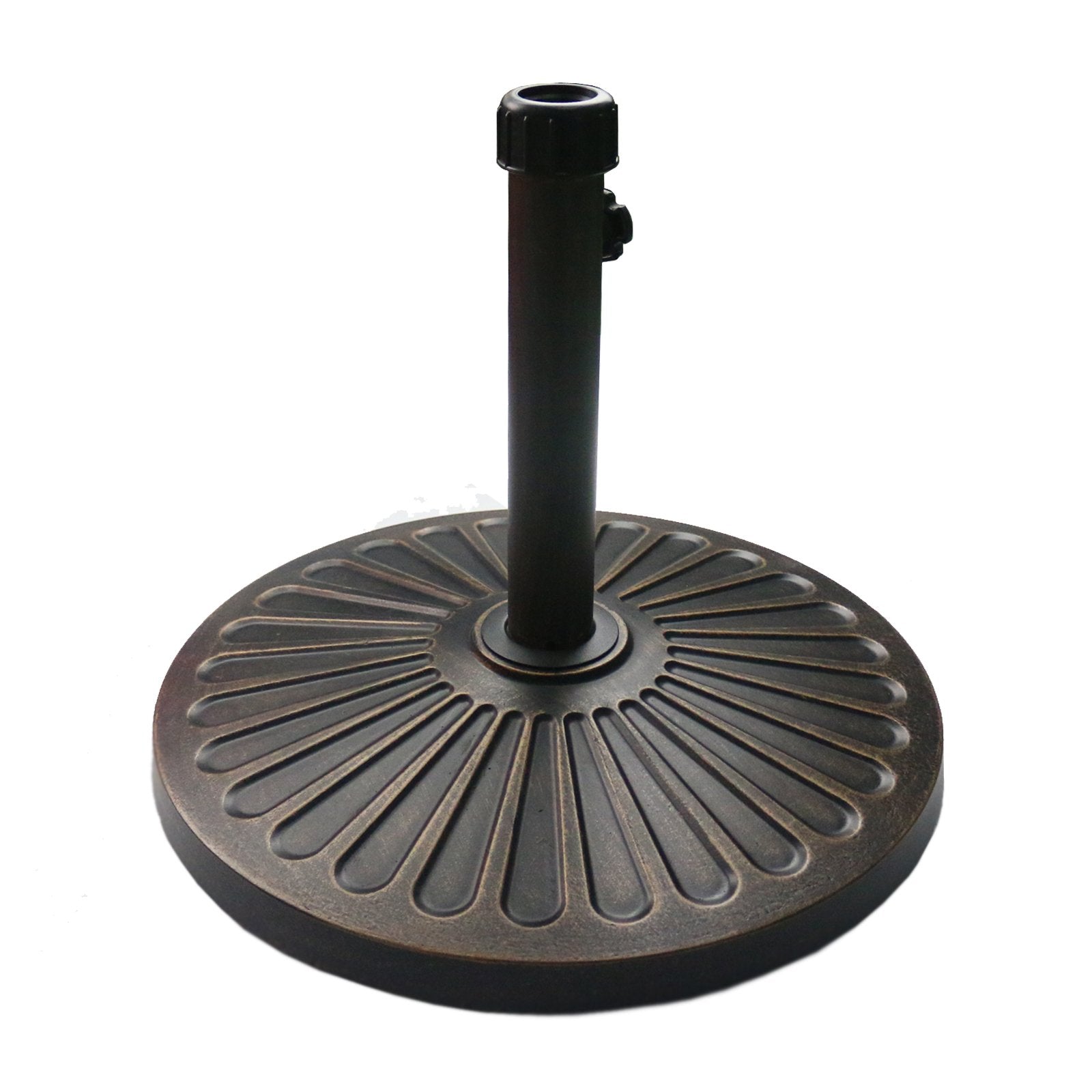 Sunnyglade 18' 26.5-Lbs Outdoor Living Heavy Duty Round Antiqued Patio Umbrella Base (26.5Lb)