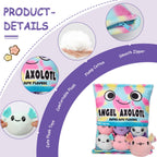 Nukbil Axolotl Plush Pillow Throw Pillow, Cute Axolotl Plush Toys Doll, Stuffed Axolotl Gift For Kids, Birthday, Christmas, Baby