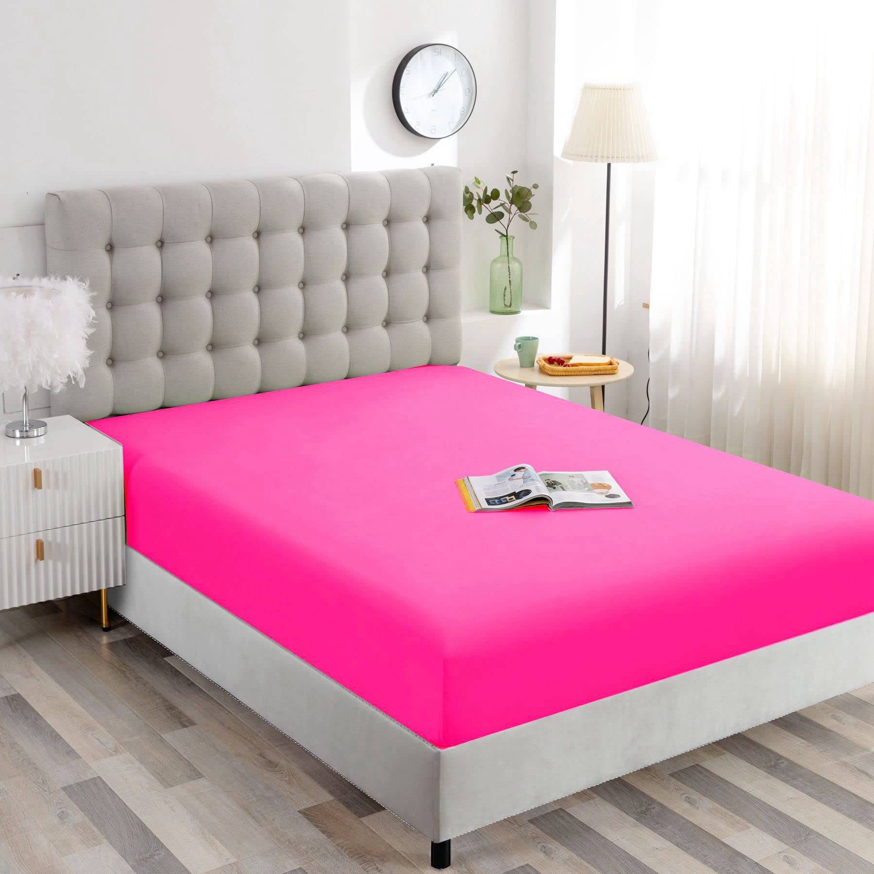 Ghooss Full Size Fitted Sheet,Hotel Quality Bedding Fitted Sheet Deep Pocket Up To 14 Inch,Wrinkle And Fade Resistant,1 Piece,Ho