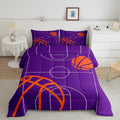 jejeloiu Basketball Comforter Set Full Size Kids Basketball Court Comforter for Boys Girls Teens Gaming Sports Bedding Set Breat