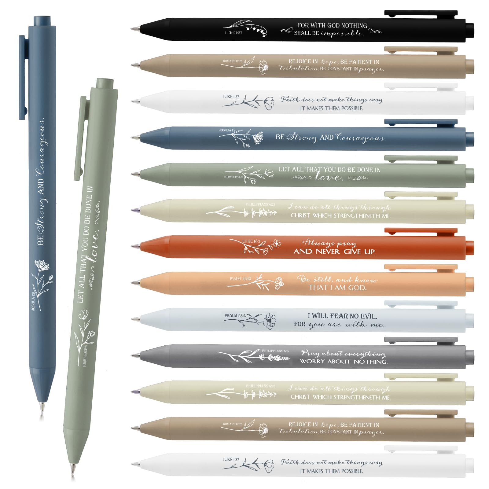 Sayglossy 50 Pcs 50 Pcs Scripture Ballpoint Pens Christian Gifts Bulk Party Favors for Church Office Sunday School Bible Study S