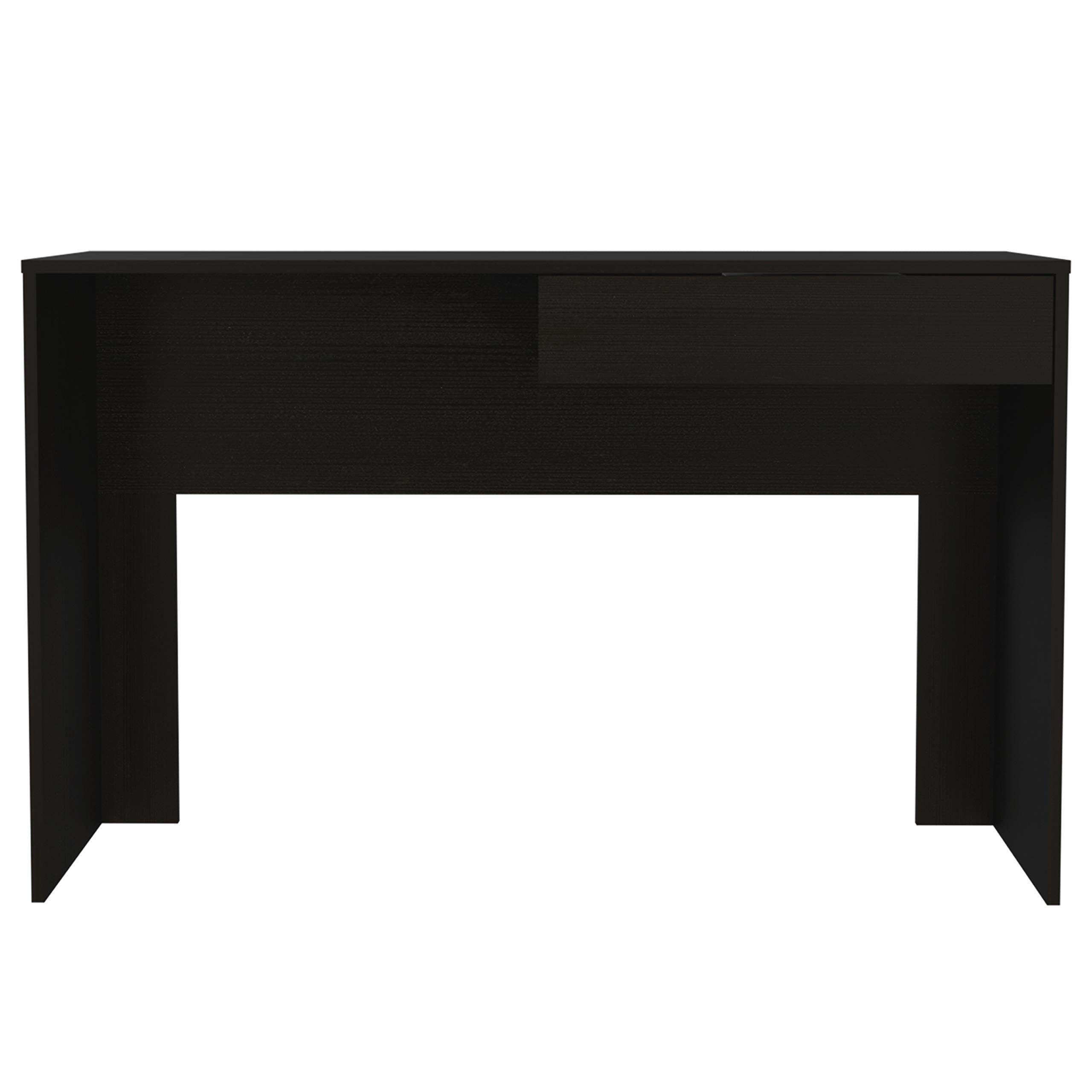 FM FURNITURE Tampa Writing Desk with Drawer, Black