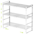 Zilvando Expandable Shoe Rack HeavyDuty Closet Organizer Adjustable Shelf Stackable Metal Framework for Entryway, Garage,RV,Pan