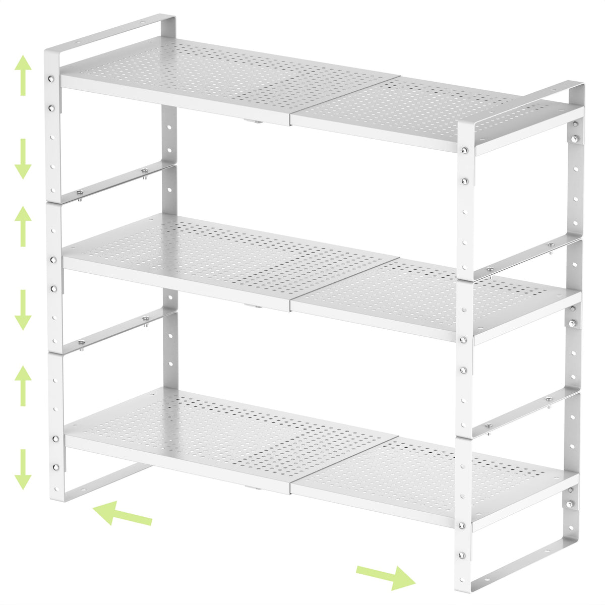 Zilvando Expandable Shoe Rack HeavyDuty Closet Organizer Adjustable Shelf Stackable Metal Framework for Entryway, Garage,RV,Pan