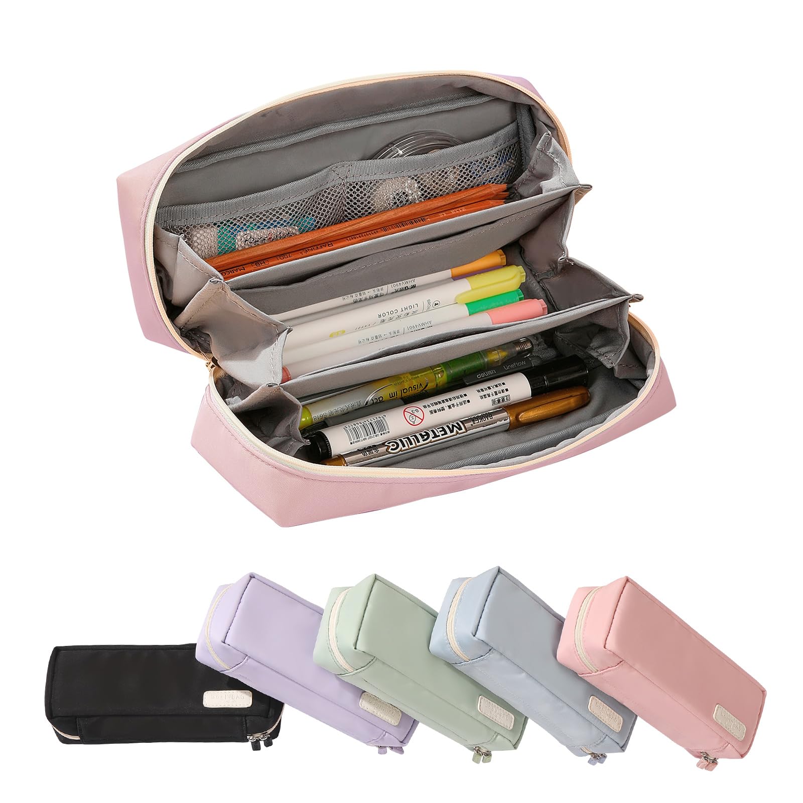 Baginbag Qianpa Small Pencil Case Organizer With Zipper,Light Pencil Pouch Aesthetic, Pink Pencil Bag For Men & Women