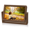 Mixoo 4x6 Picture Frame Rotating Photo Frame, Wooden Picture Frame 4 by 6 Horizontal Double-sided Frame Rustic Floating Frame fo