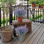 Gtidea 4Pcs Artificial Flowers Flocked Plastic Lavender Bundle Fake Plants Wedding Bridle Bouquet Indoor Outdoor Home Kitchen Of
