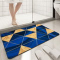 IVAZA Bathroom Mat,Door mat Door Mat, Rubber NonSlip Quick Dry Rugs Fit Under Door Super Absorbent Thin Fashion Washable Oval F