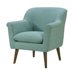 Lilola Home Shelby Aquamarine Teal Woven Fabric Oversized Armchair