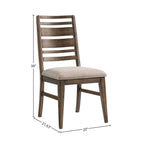 Intercon Kauai Ladder Back w/Cushion Seat(Set of 2) Dining Chair, Brown