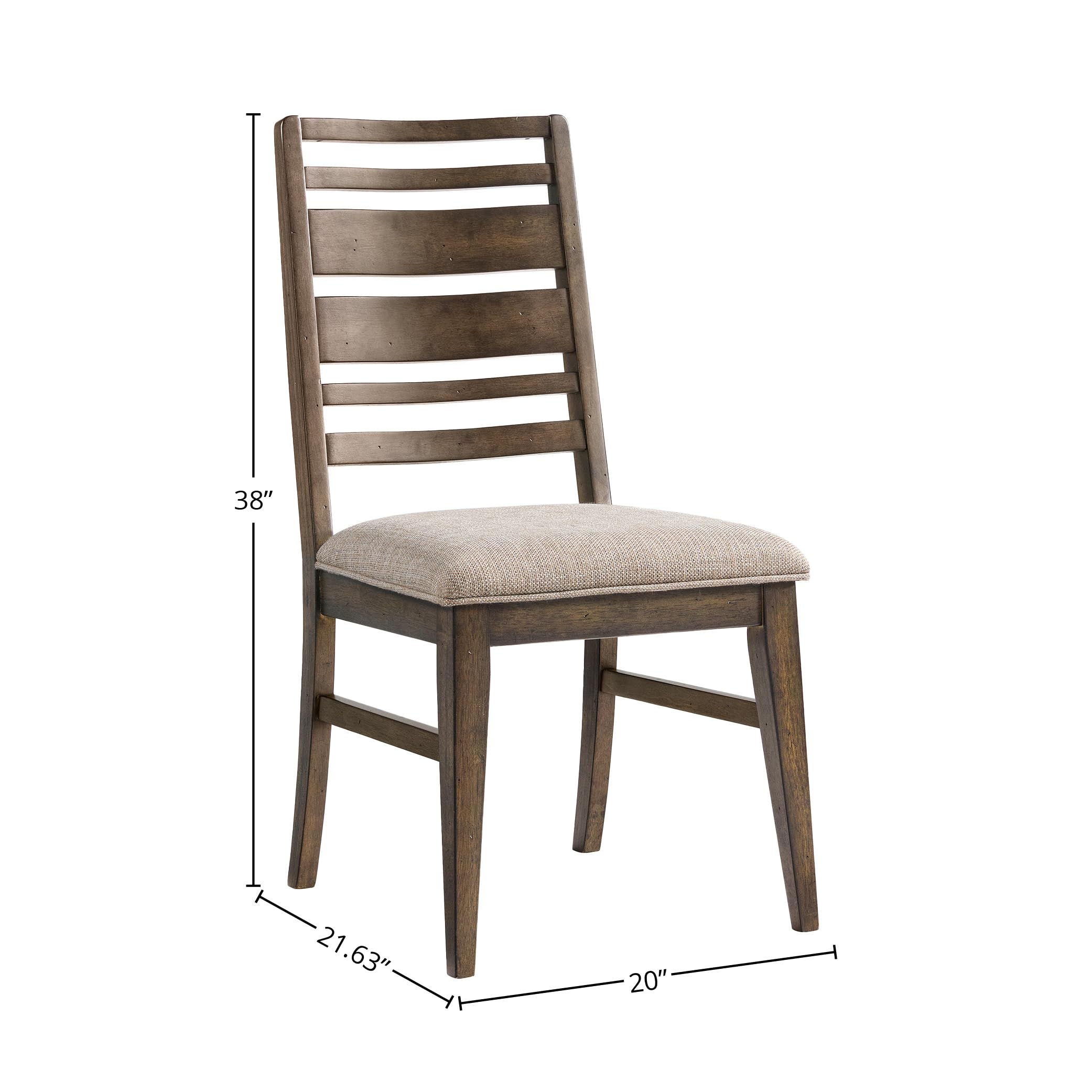 Intercon Kauai Ladder Back w/Cushion Seat(Set of 2) Dining Chair, Brown