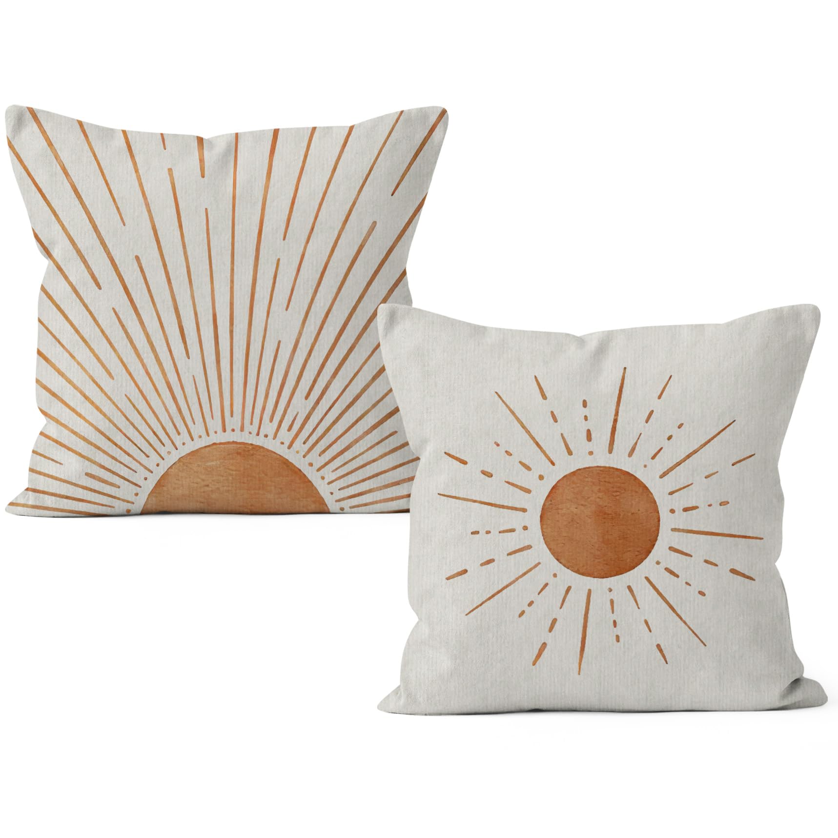 Hiwx Boho Throw Pillow Covers,Sunshine Sun Pillow Cover,Boho Sun Sunshine Throw Pillow, Boho Sun Sunshine Decorative Pillows For