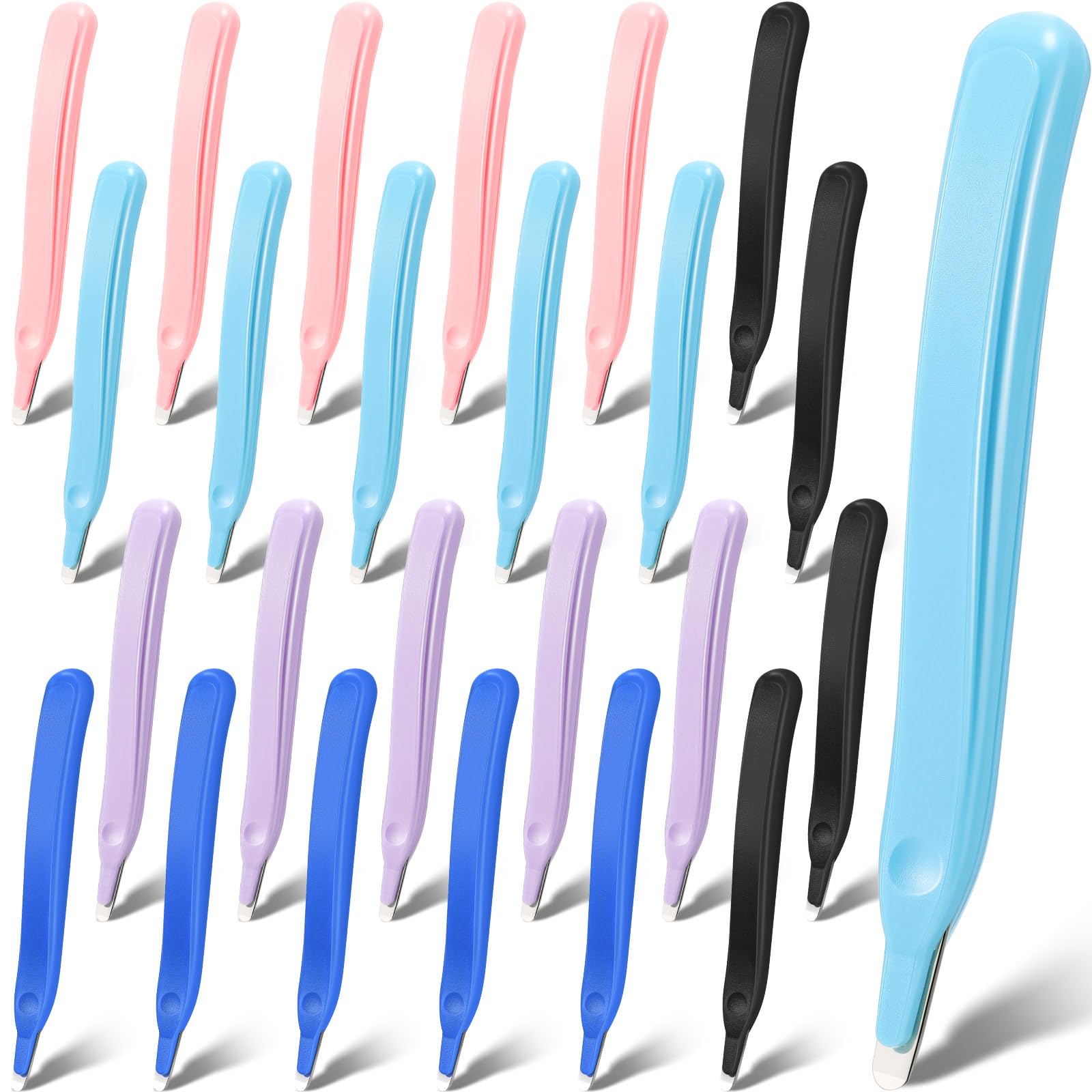 Crtiin 24 Pcs Magnetic Staple Remover Bulk Staple Remover Puller Removing Pen Operation Christmas Tool Gifts Rubberized Office S