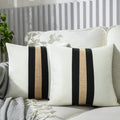 Jasen Farmhouse Decorative Throw Pillow Covers Black And White Throw Pillow Cover Boho Modern Accent Pillow Cover For Couch Sofa