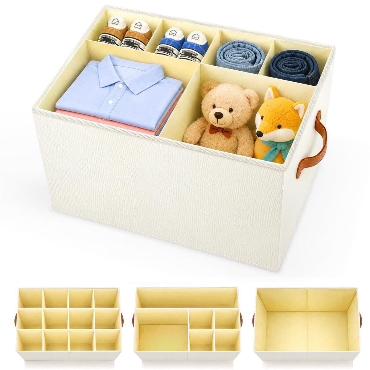 Adjustable Dividers Closet Organizers Bins, Versatile Storage Box  1 Pack
