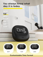 Rocam Loud Dual Alarm Clock With Bed Shaker, Vibrating Alarm Clock For Heavy Sleepers Adults/Kids/Teens/Deaf, Rechargeable Batte
