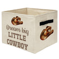 ATBWGT Western Cowboy Nursery Storage Bins Box, Toybox for Boys, Little Cowboy Western Foldable Storage Baskets Organizer for Be