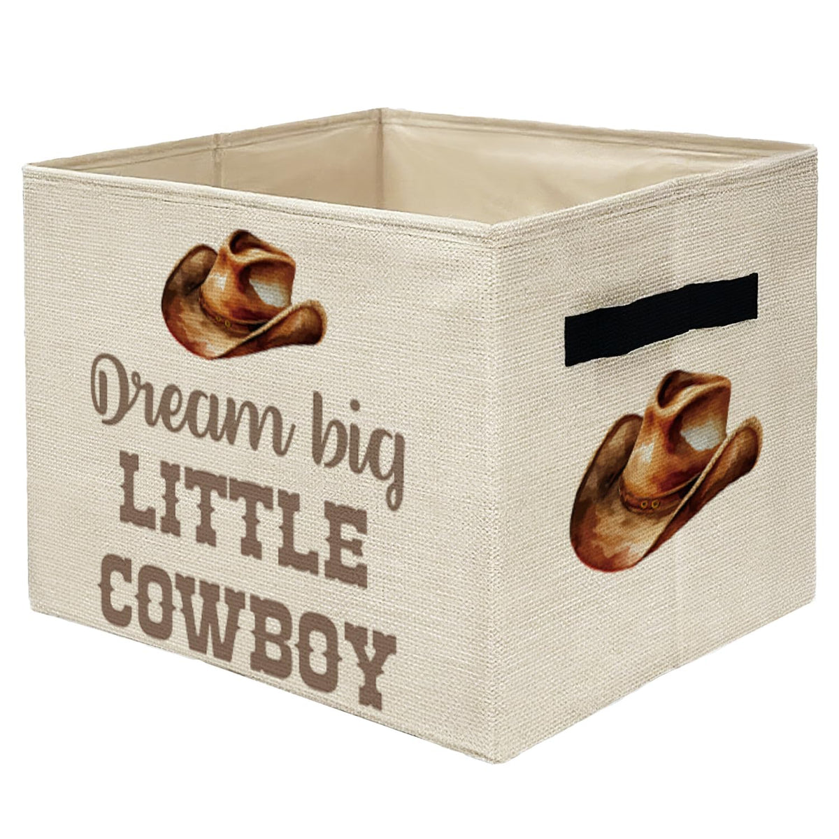 ATBWGT Western Cowboy Nursery Storage Bins Box, Toybox for Boys, Little Cowboy Western Foldable Storage Baskets Organizer for Be