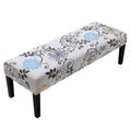 Fuloon Stretch Dining Bench Cover, Anti-Dust Removable Bench Slipcover Washable Print Bench Seat Protector Cover For Living Room, Bedroom, Kitchen (Milky White)
