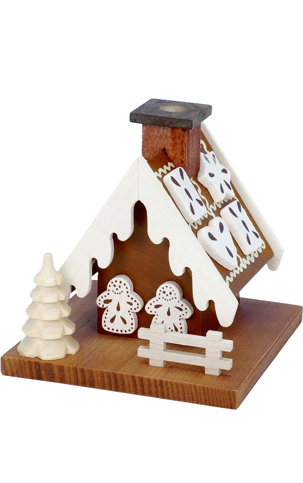 Alexander Taron Importer 1-033 Christian Ulbricht Incense Burner-Gingerbread House (Natural) H W X 3.5" D, One Size, Brown