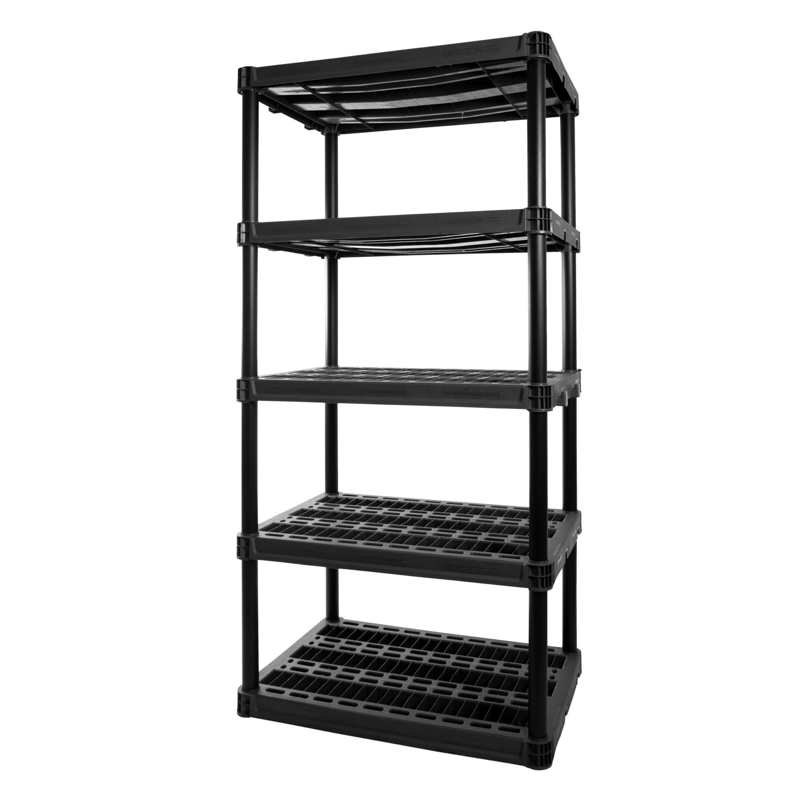 Plano 5-Shelf Extra Heavy Duty Plastic Storage Shelves, 72.5    x 36    x 24   , 1000lb Capacity, Pantry, Office, Closet and Gar