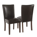 HomePop Parsons Dining Chair - Brown Faux Leather (Set of 2)