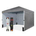 Crown Shades 10X10 Comercial Instant Canopy Pop Up Tent With Center Lock (10X10 With 4 Sidewalls, White)