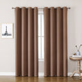 ChrisDowa Grommet Room Darkening Curtains for Bedroom and Living Room - 2 Panels Set Thermal Insulated Blackout Curtains (Cappuc